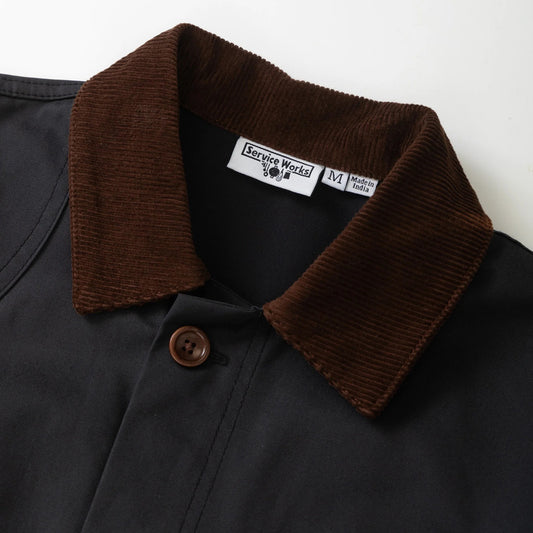 Waxed Barn Coat - Black