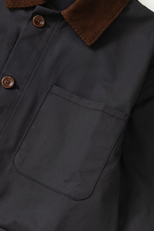 Waxed Barn Coat - Black