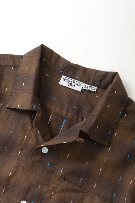 Drag Stitch Resort Shirt - Brown