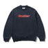 Satin Applique Logo Crewneck - Navy