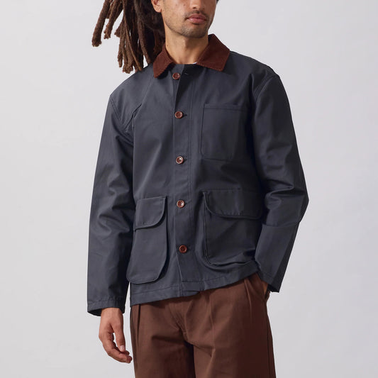 Waxed Barn Coat - Black