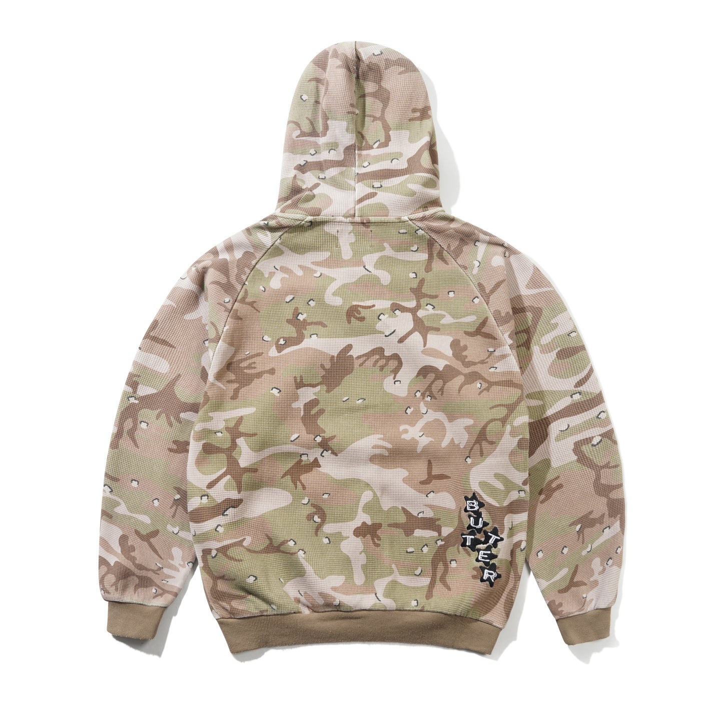 Stars Waffle Zip-Thru Hood - Desert Camo