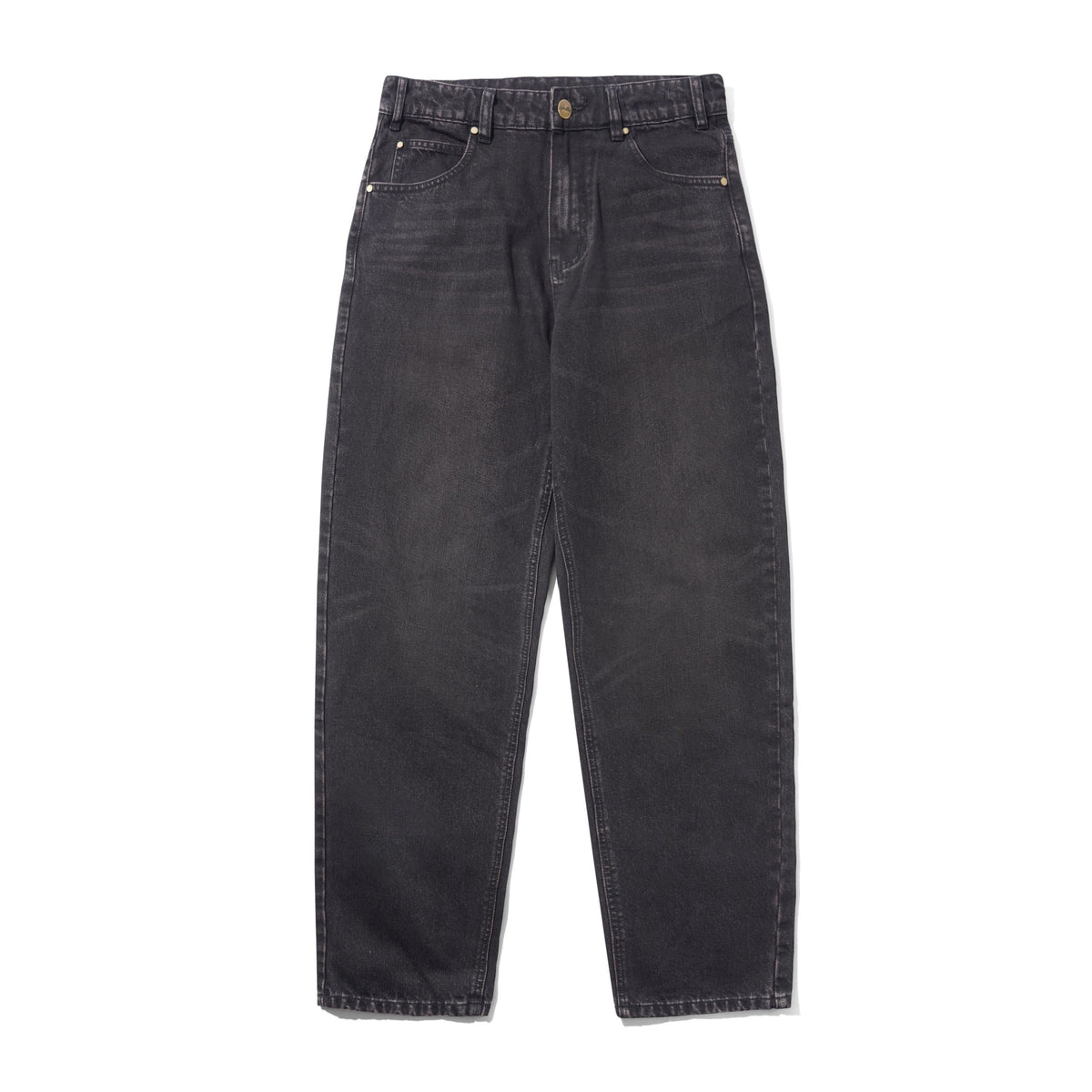 Straight Leg Denim Jeans - Tinted Black