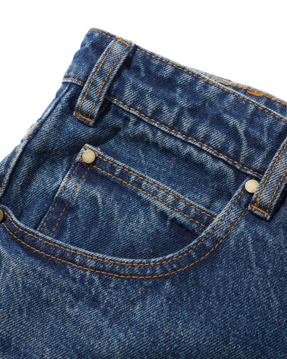 Straight Leg Denim Jeans - Vintage Indigo Wash