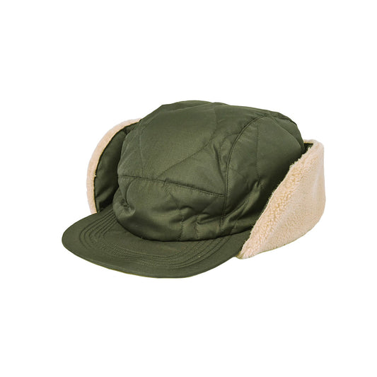 Military Down × Boa Cap - Dark Olive / Cream