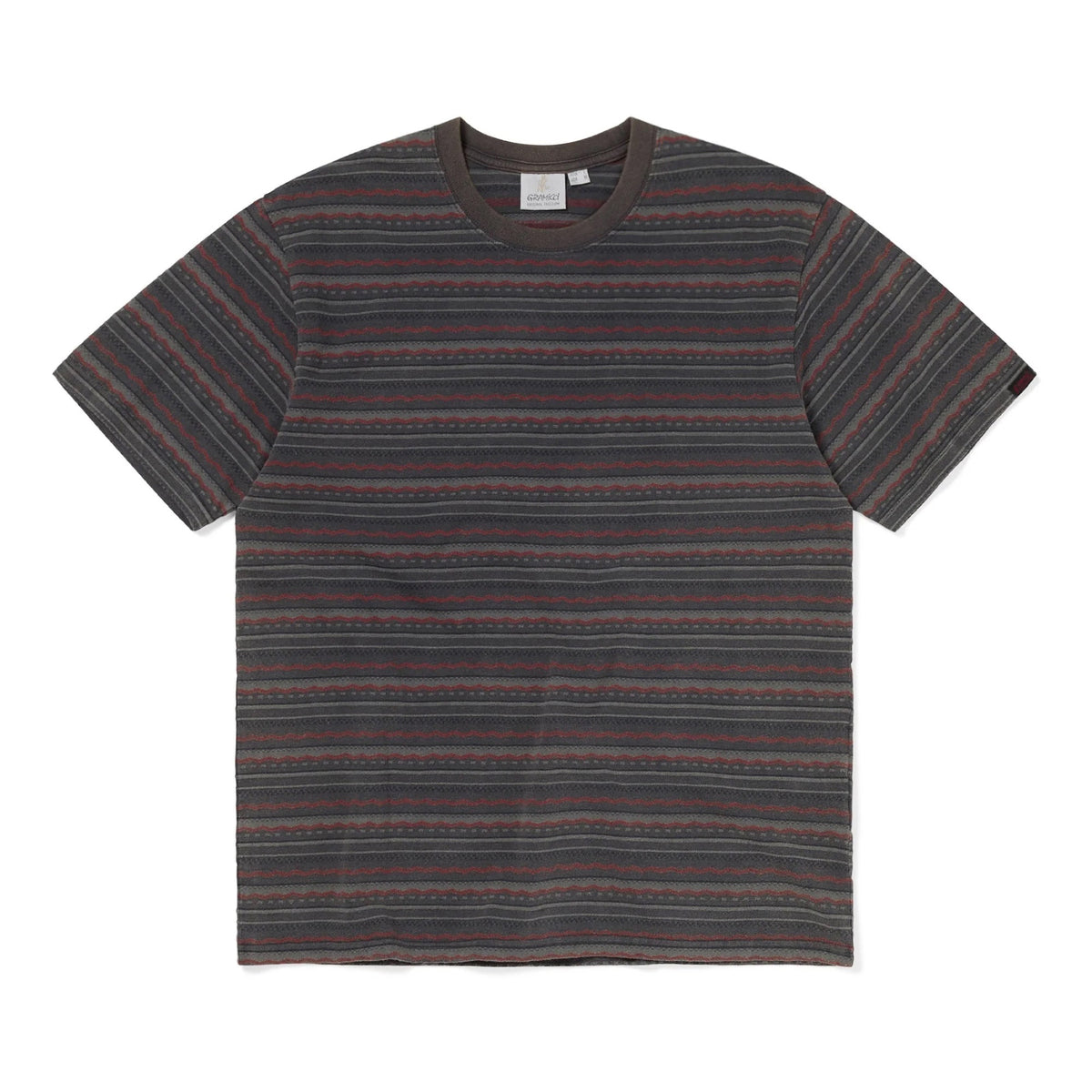 TNT X Gramicci Faded Striped Tee - Charcoal