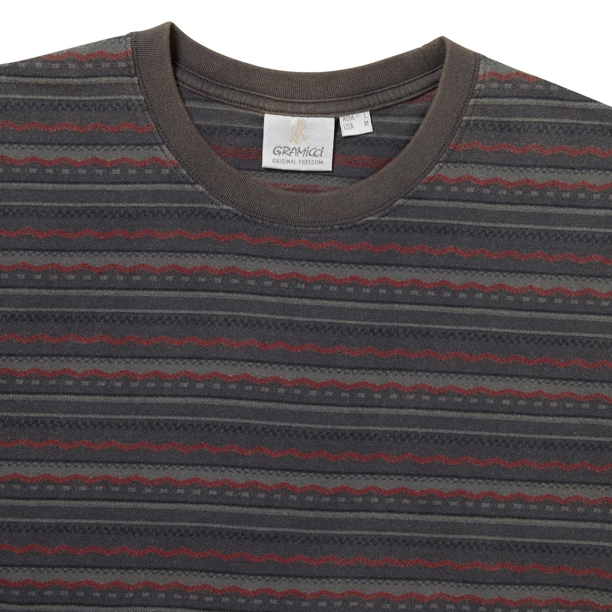 TNT X Gramicci Faded Striped Tee - Charcoal