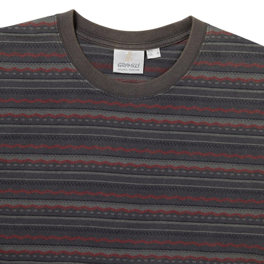 TNT X Gramicci Faded Striped Tee - Charcoal