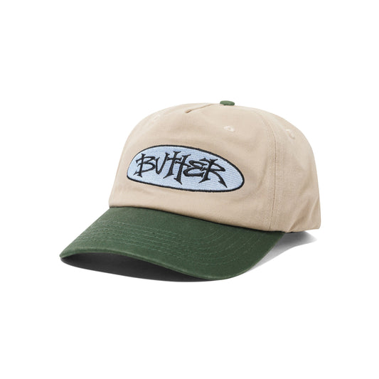 Tide 5 Panel Cap - Washed Tan / Seaweed
