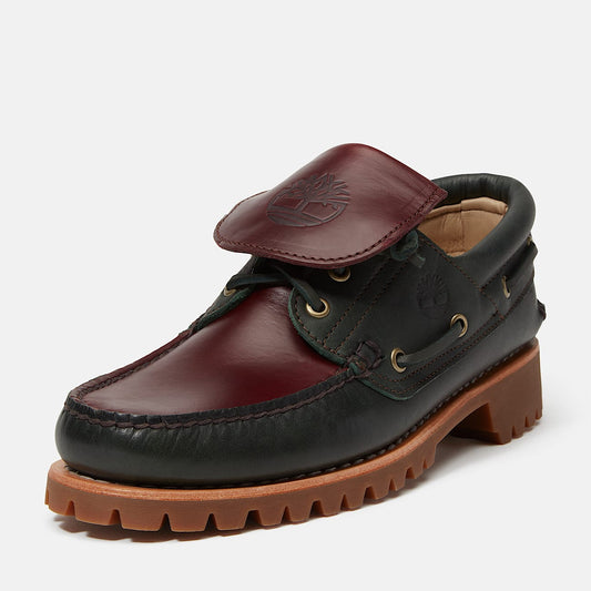 Authentic Flip Tongue Boat Shoe - Dark Green