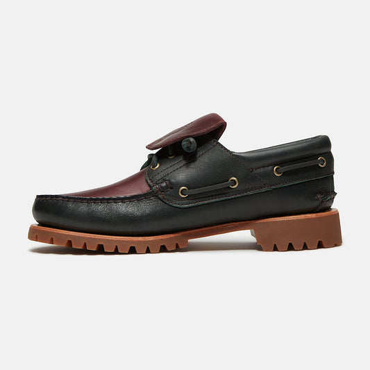 Authentic Flip Tongue Boat Shoe - Dark Green