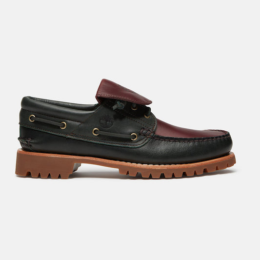 Authentic Flip Tongue Boat Shoe - Dark Green