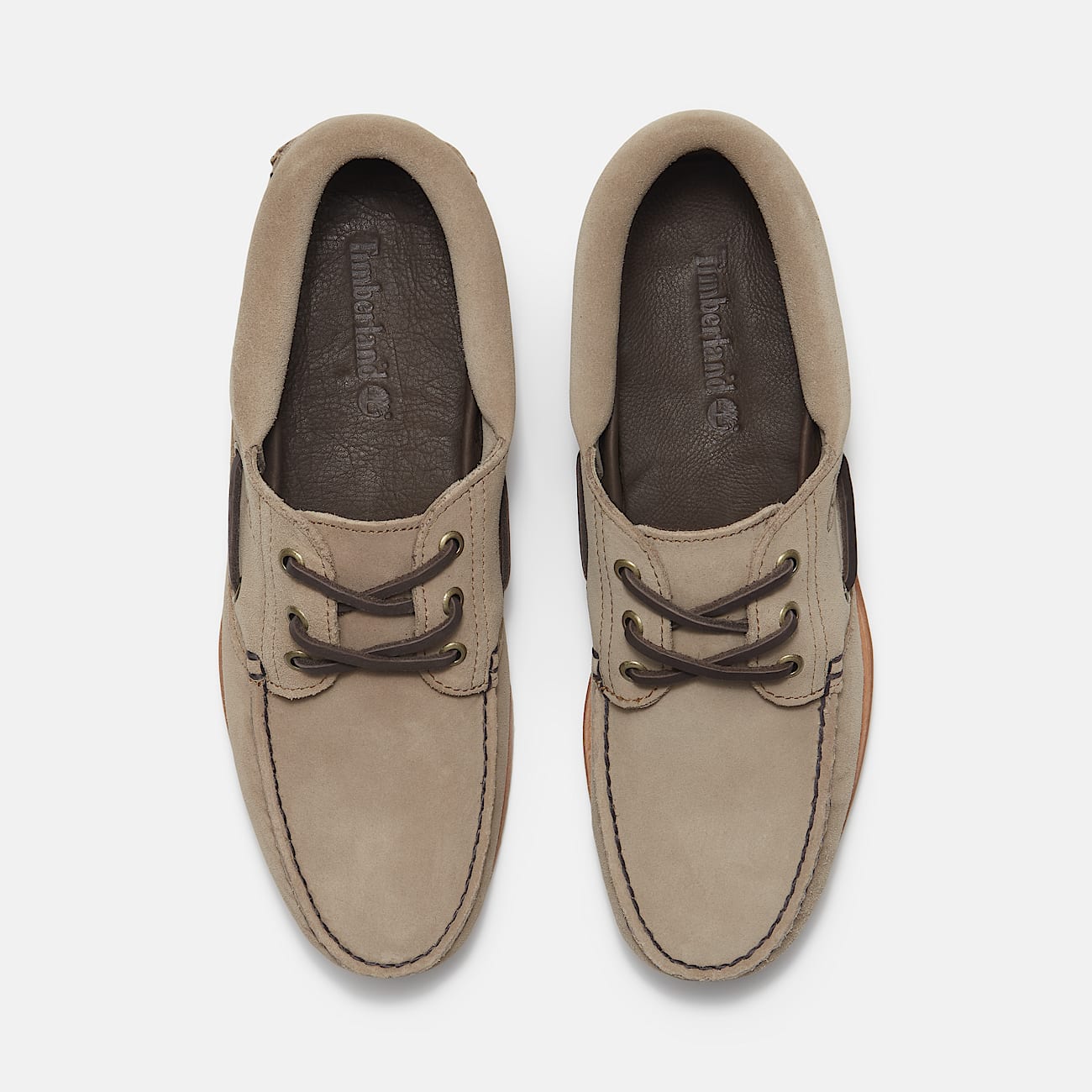 Authentic 'Mix Tape' Handsewn 3 Eye Lug Boat Shoe - Taupe