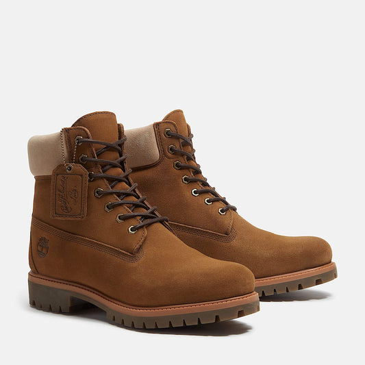 Premium 6” Lace Up Waterproof Boot - Medium Brown Suede