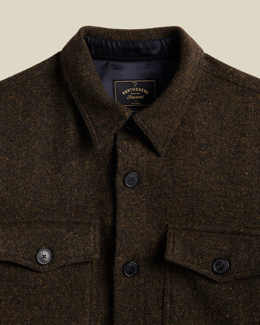 Wool Field Overshirt - Old Forest