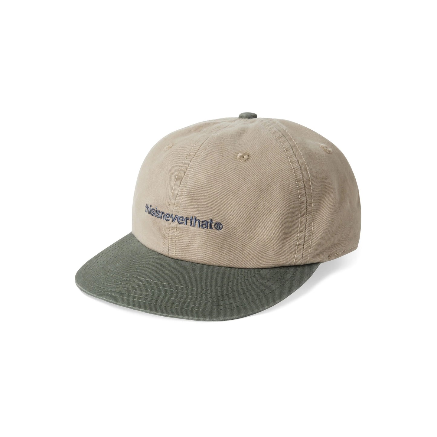 Washed T-Logo Cap - Beige / Moss