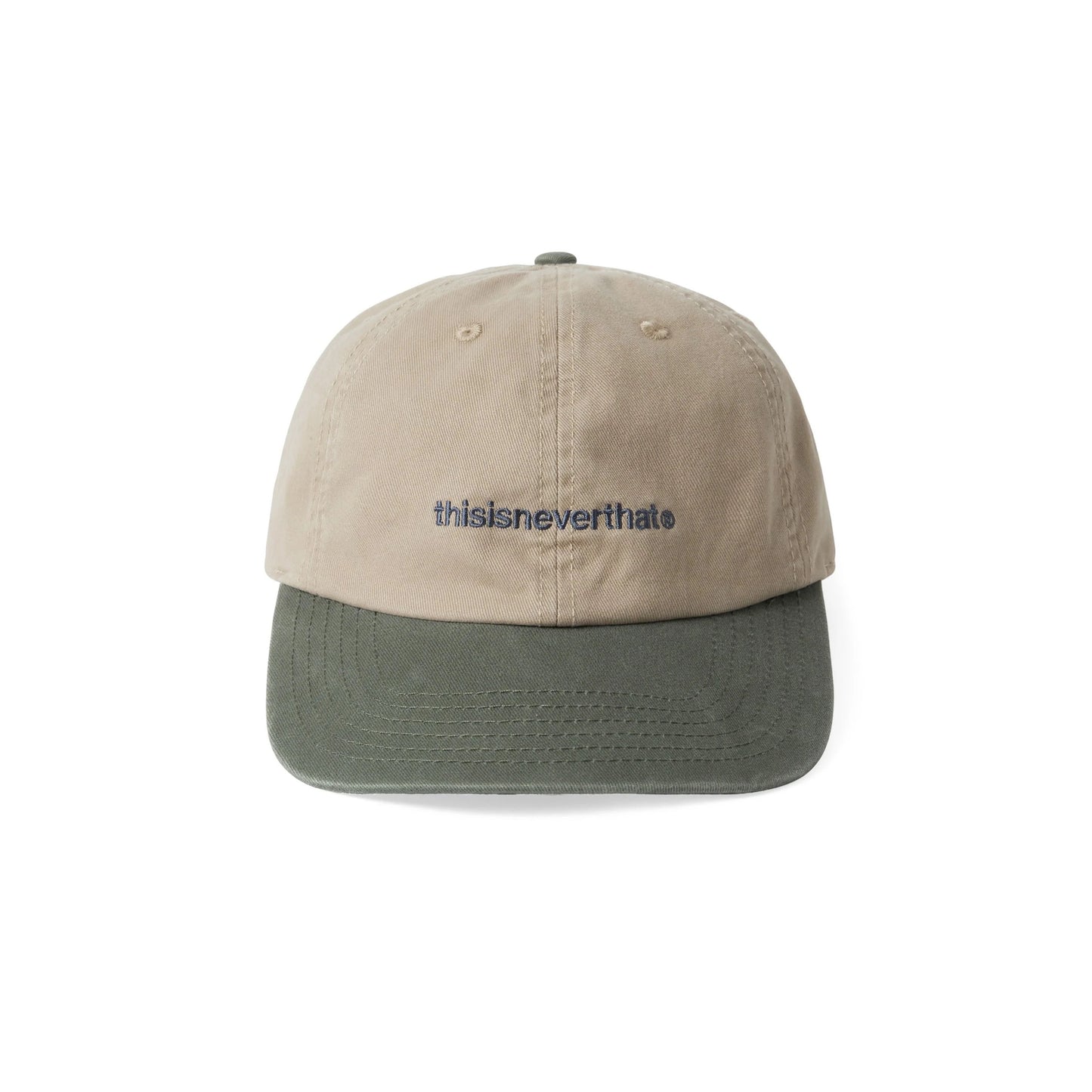 Washed T-Logo Cap - Beige / Moss