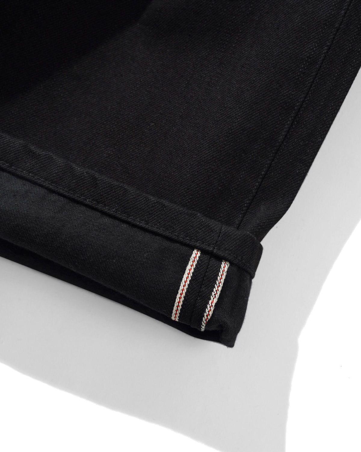 Wide Cut Denim Jeans - Flat Black Selvedge