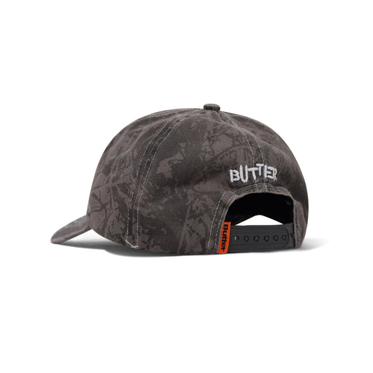 Woods Camo 6 Panel Cap - Black