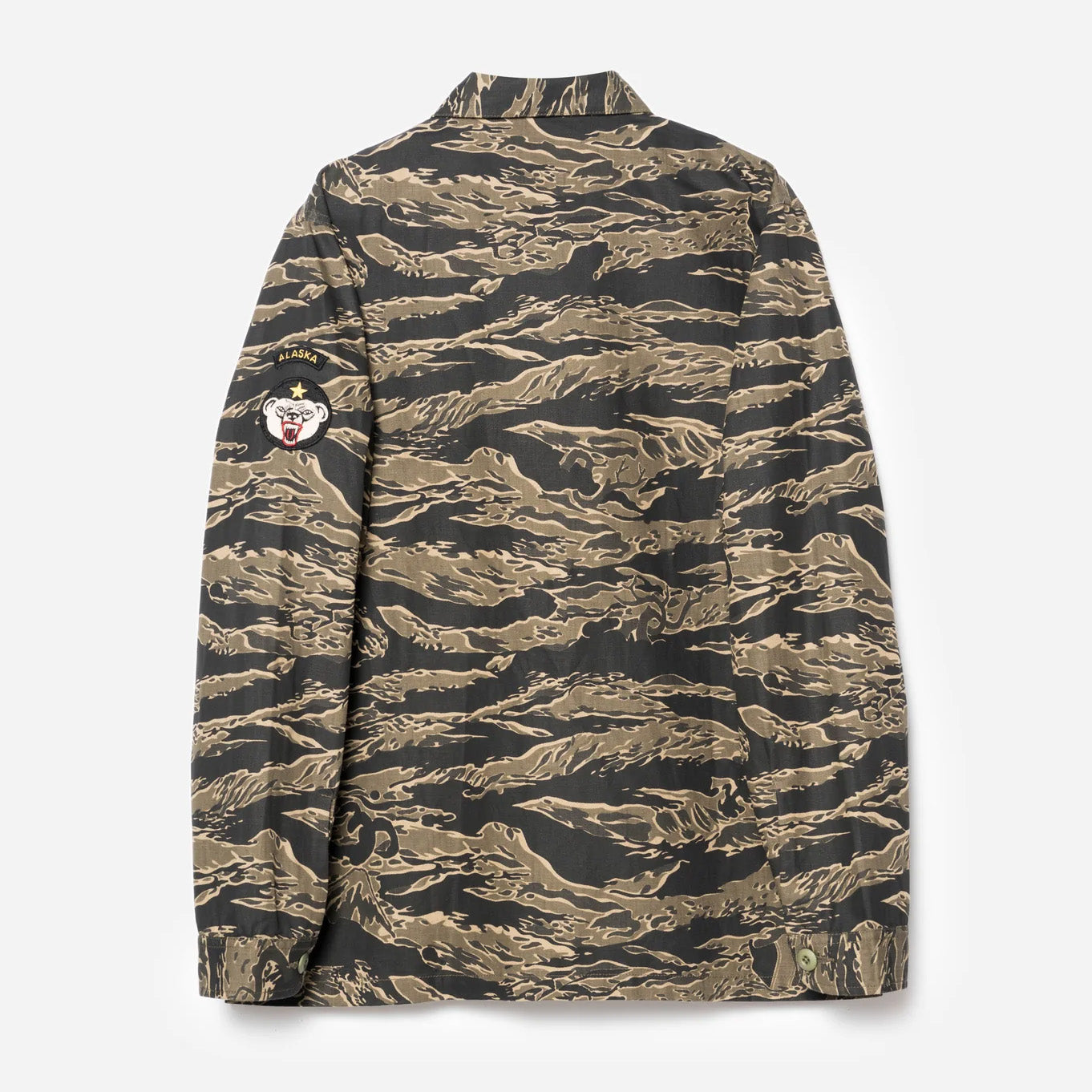 7147 Bonsai Tigerstripe L/S Utility Shirt - Mint Gold