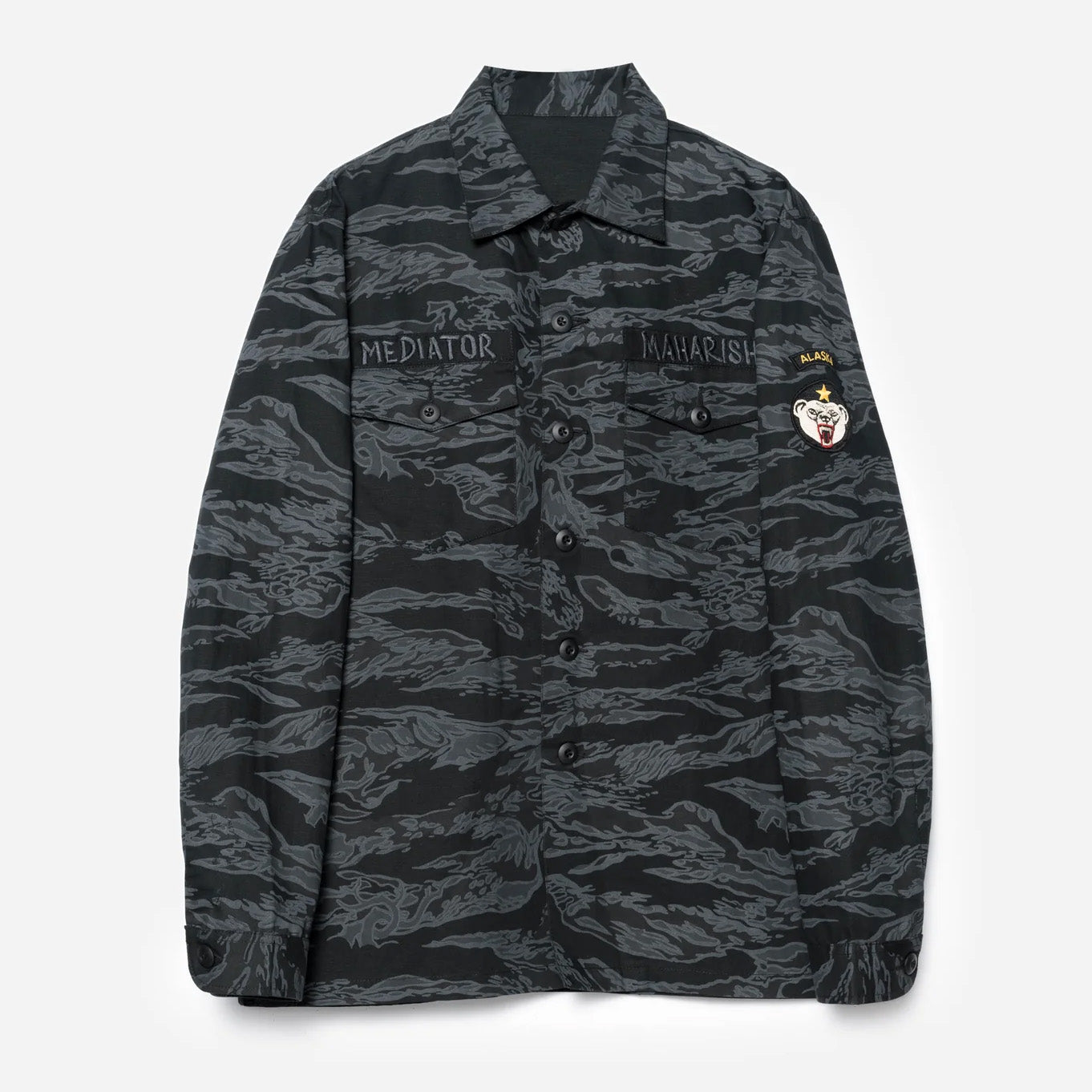 7147 Bonsai Tigerstripe L/S Utility Shirt - Subdued Night