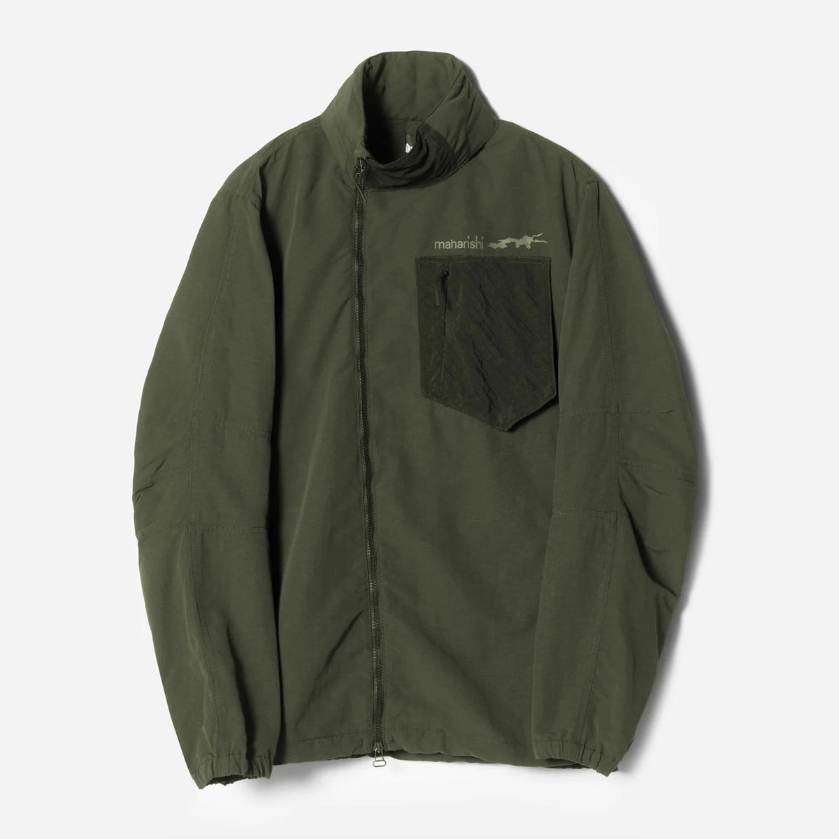 7580 DWR Hemp Asym Wind Breaker - Olive OG-107F