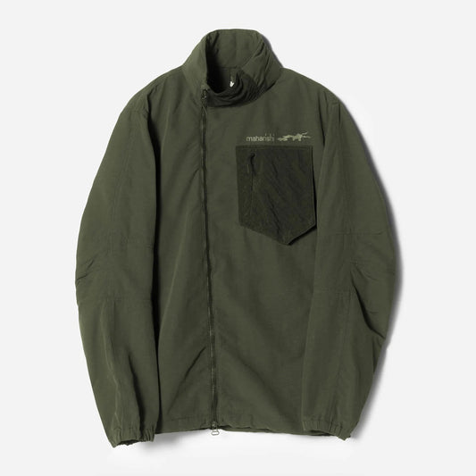 7580 DWR Hemp Asym Wind Breaker - Olive OG-107F