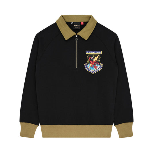 All Others Half Zip Sweat - Black