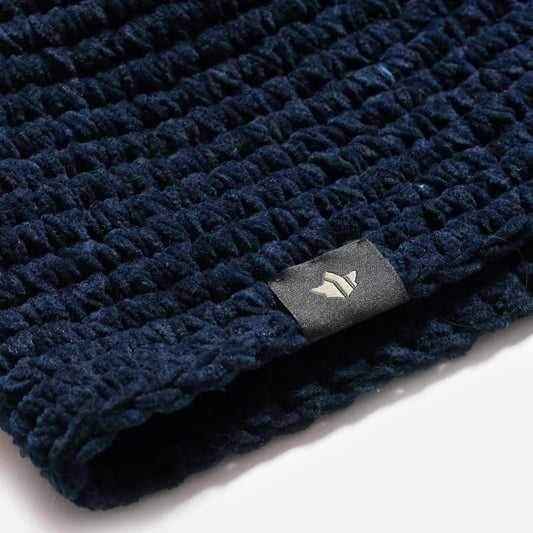 7292 Maharishi Crochet Beanie - Natural Indigo