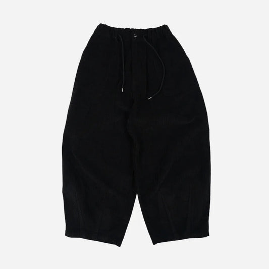 Corduroy Balloon Pants - Black