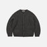 Brushed Wool Round Cardigan - Brown