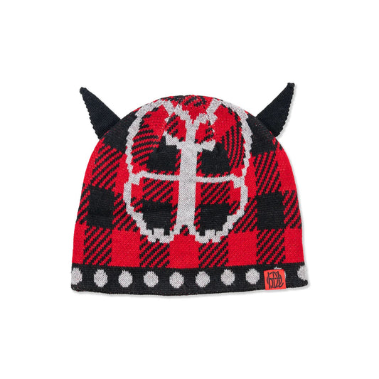 Butterfly Horn Beanie - Red