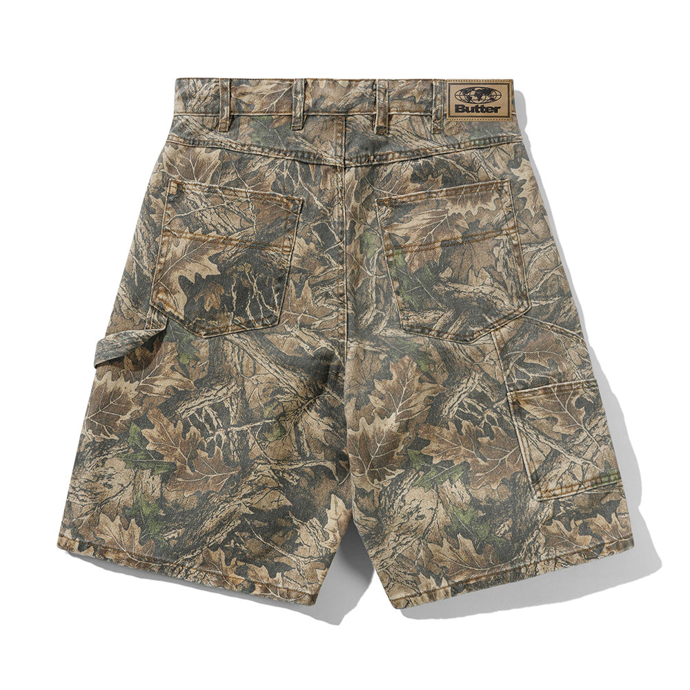 Carpenter Denim Shorts - Forest Camo