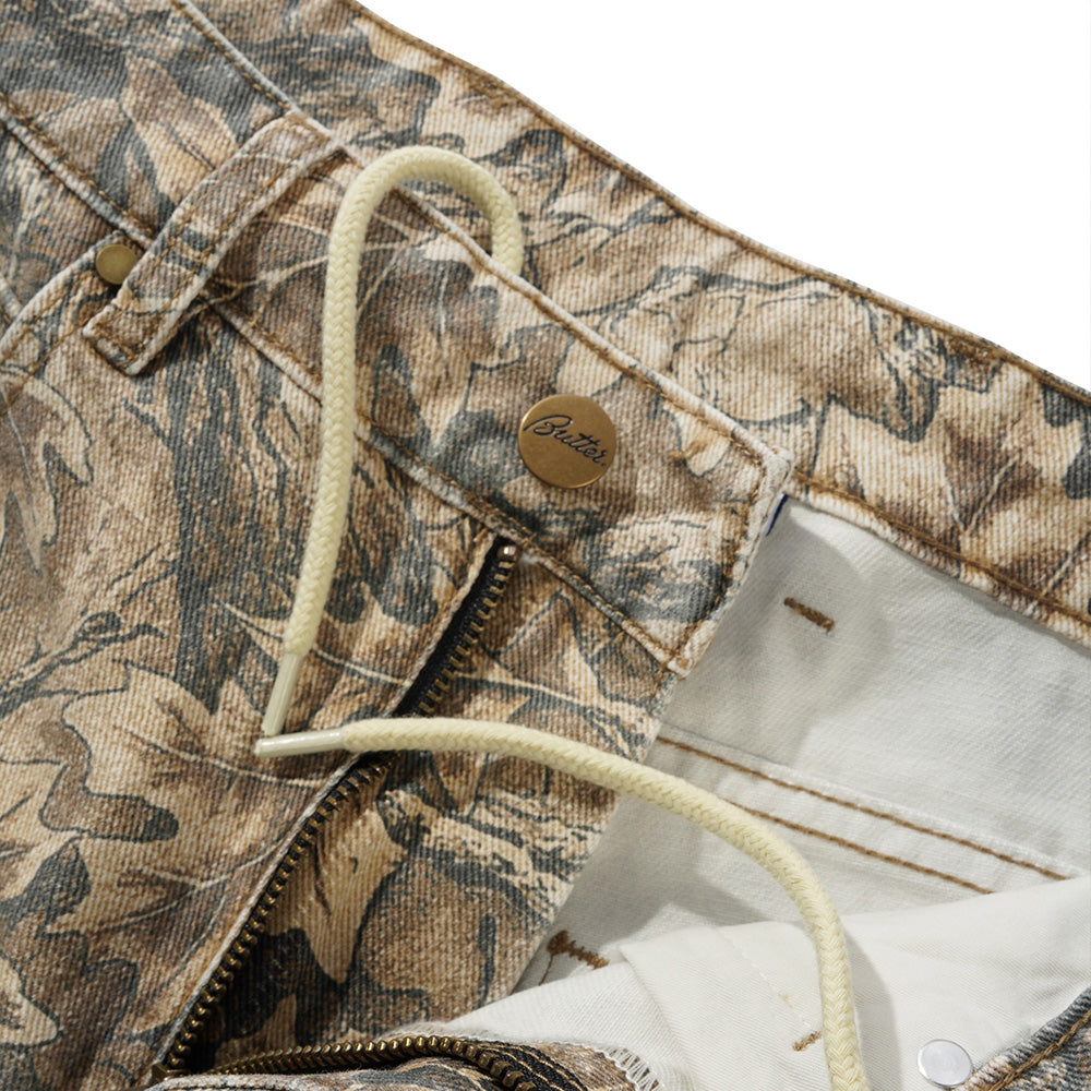 Carpenter Denim Shorts - Forest Camo