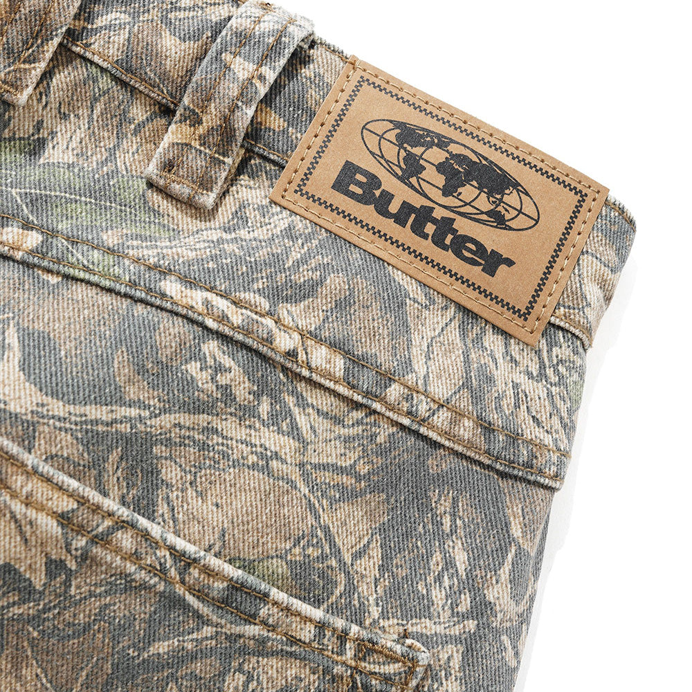 Carpenter Denim Shorts - Forest Camo