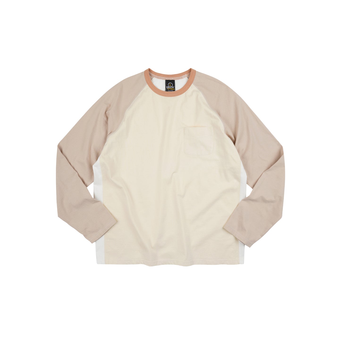 Color Block Raglan Tee - Ivory