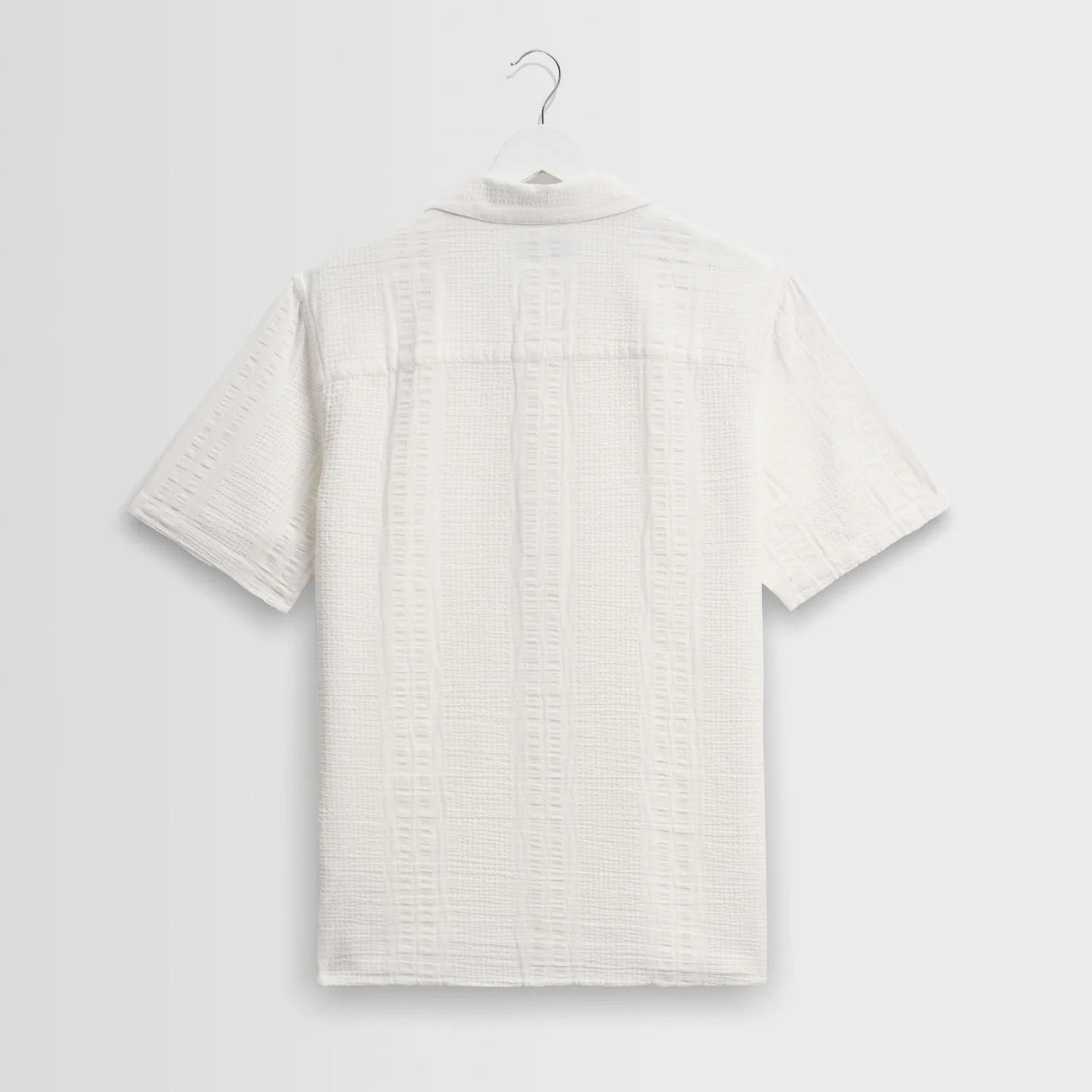 Didcot SS Shirt, Double Weave Seersucker - Ecru