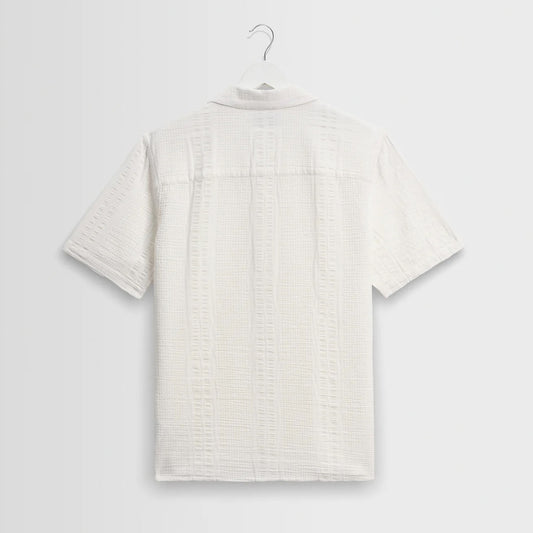 Didcot SS Shirt, Double Weave Seersucker - Ecru