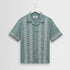 Didcot SS Shirt, Placement Border - Sea Green / Ecru