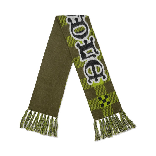 Football Scarf - Green Plaid