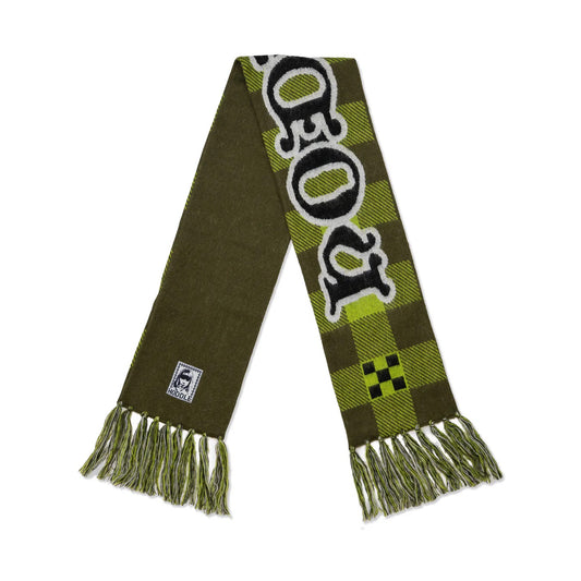 Football Scarf - Green Plaid