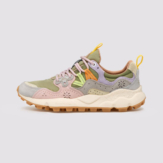 Yamano 3 Woman, Suede / Nylon - Light Grey / Militare / Cipria