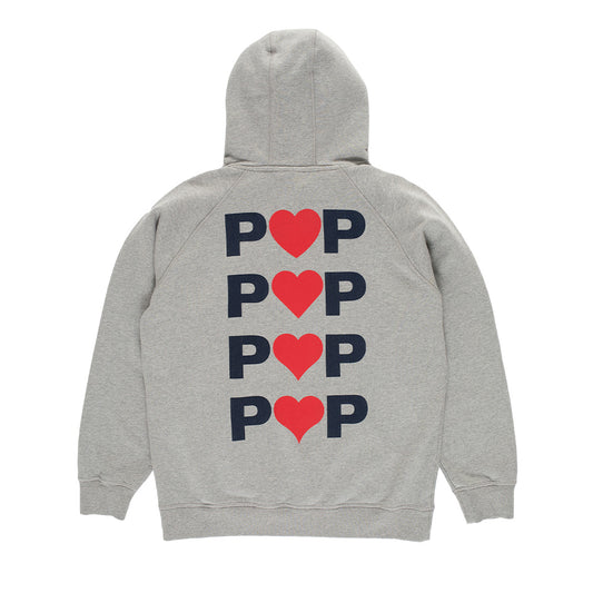 Hearts Hooded Sweat - Heather Grey