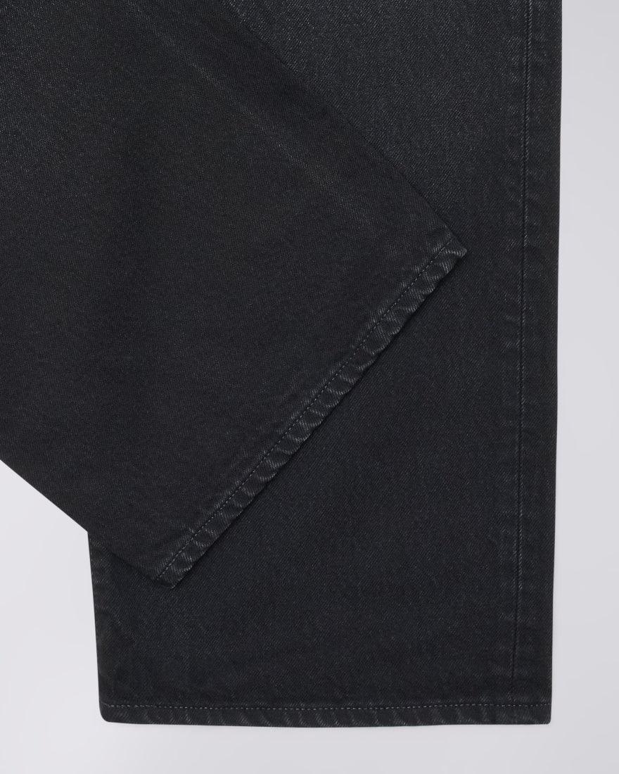 Wide Pant, 13oz Kaihara Right Hand Black Denim - Black deep dark used