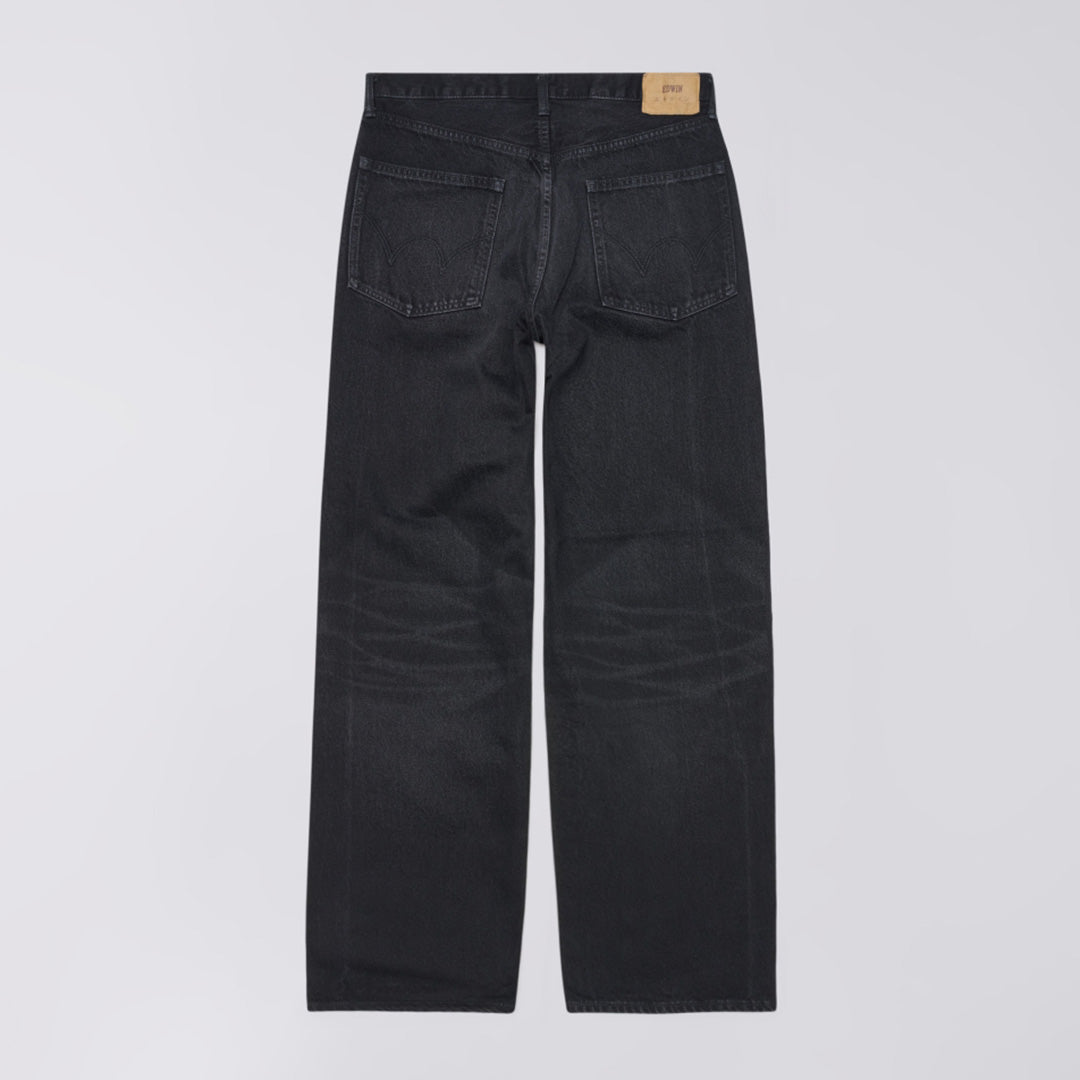 Wide Pant, 13oz Kaihara Right Hand Black Denim - Black deep dark used