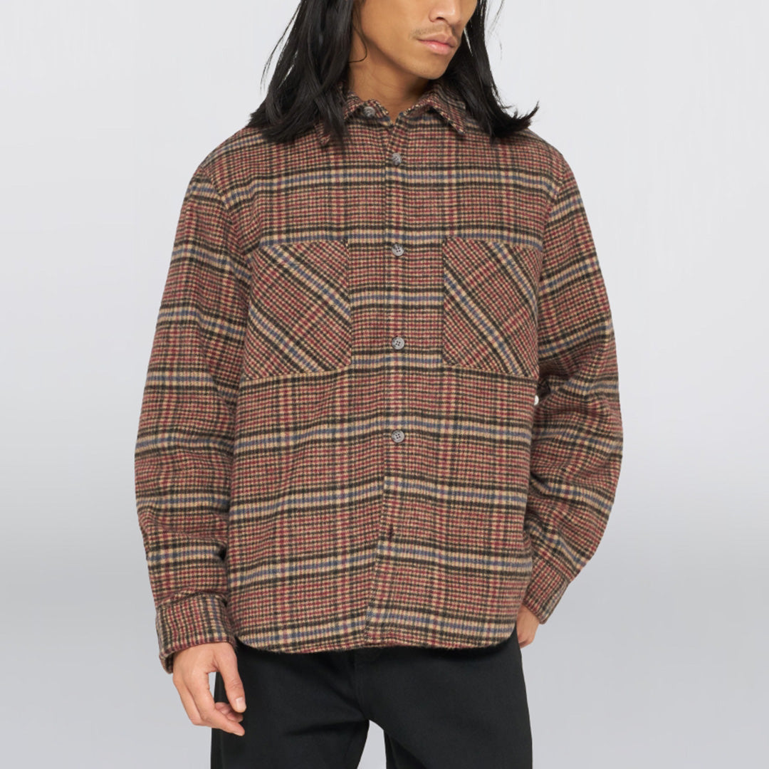 L/S Julius Shirt - Burgundy/Blue