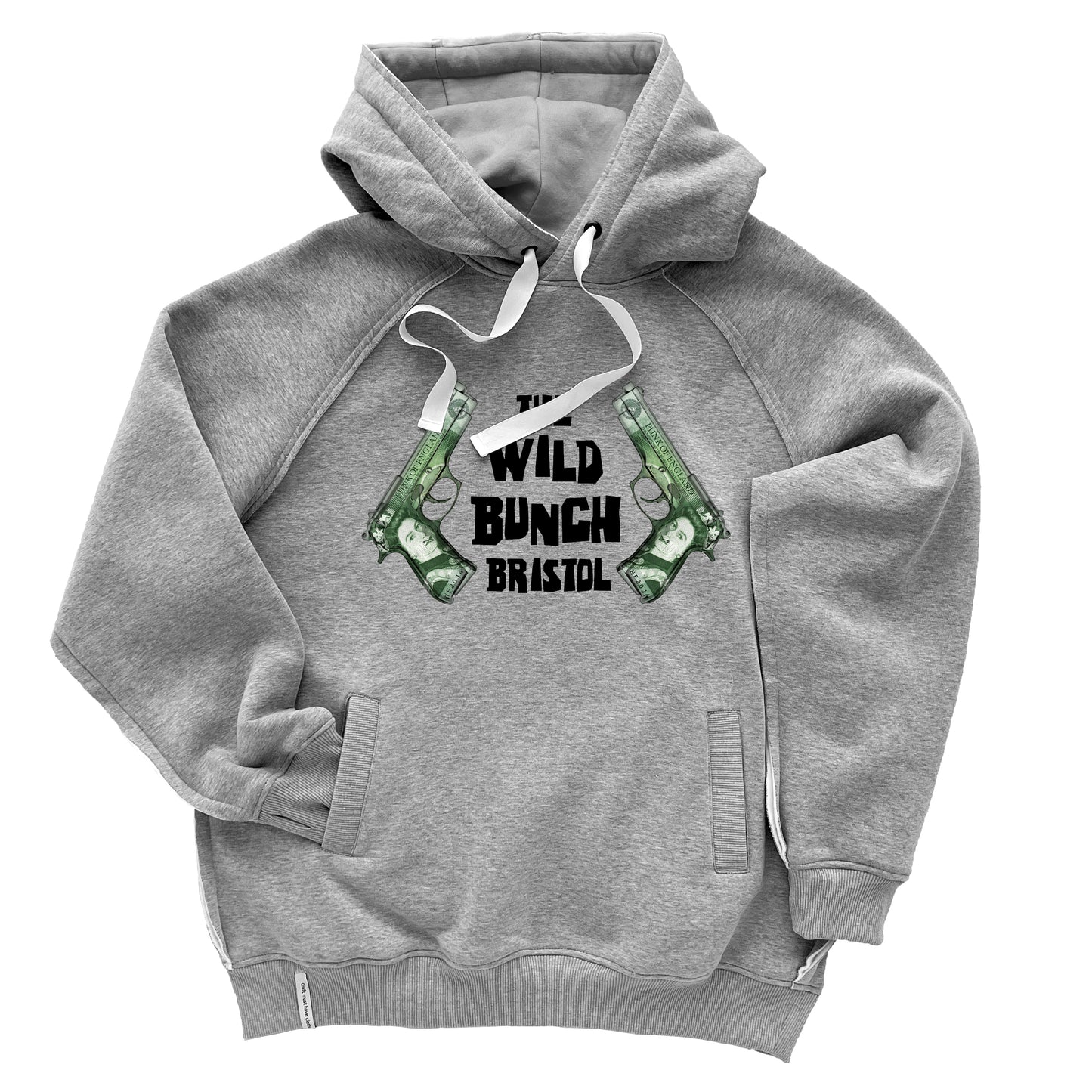 AKA Six X Wild Bunch - Gun Print Hoodie - Grey