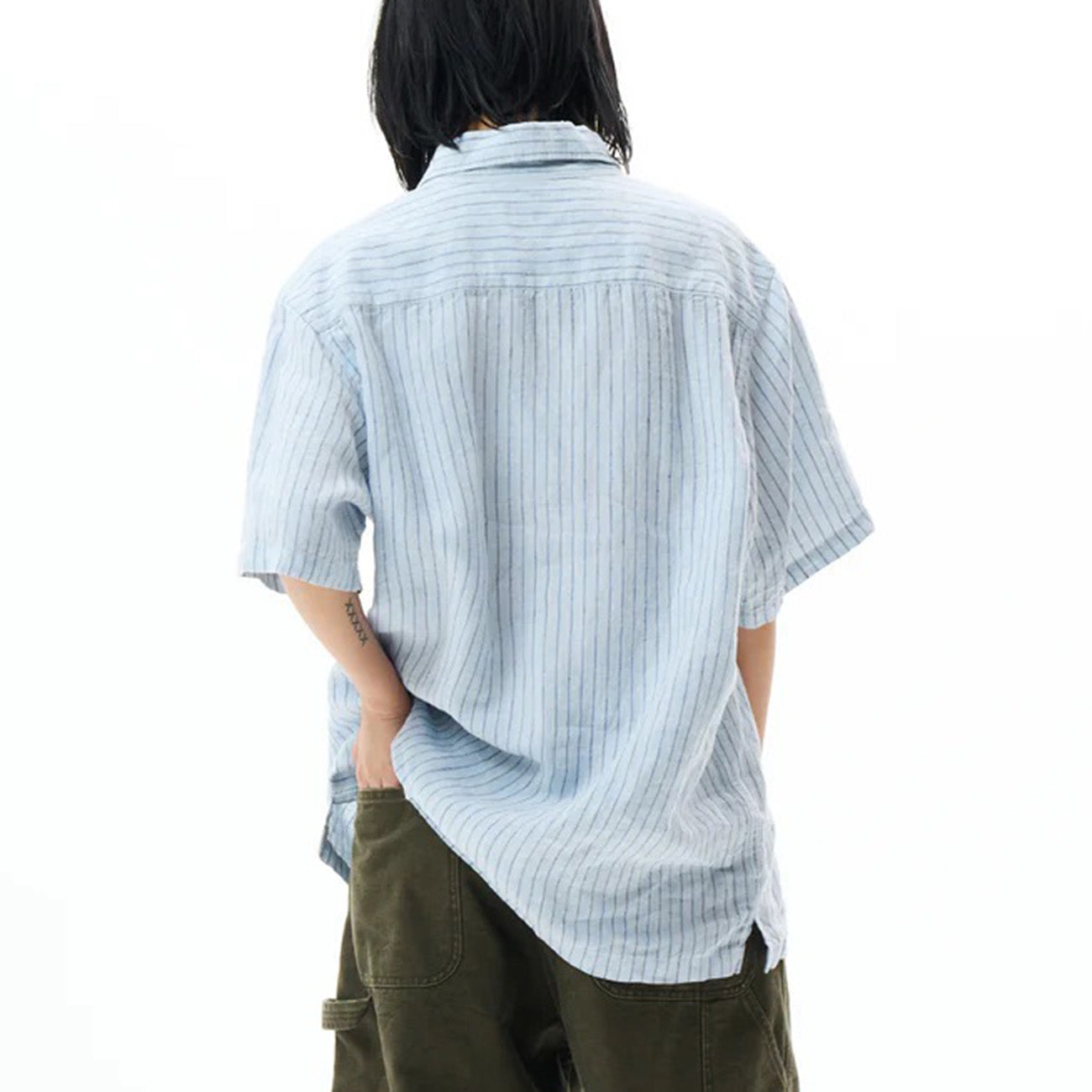 Striped SS Shirt - Light Blue