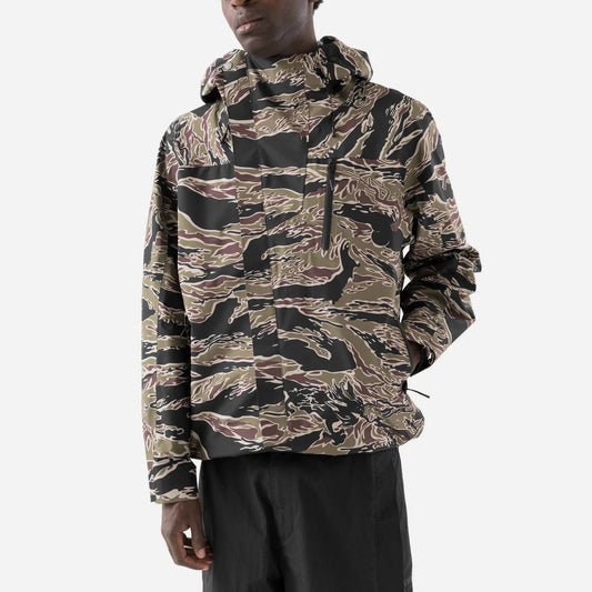 7274 Bonsai Tigerstripe Asym Parka - Woodland