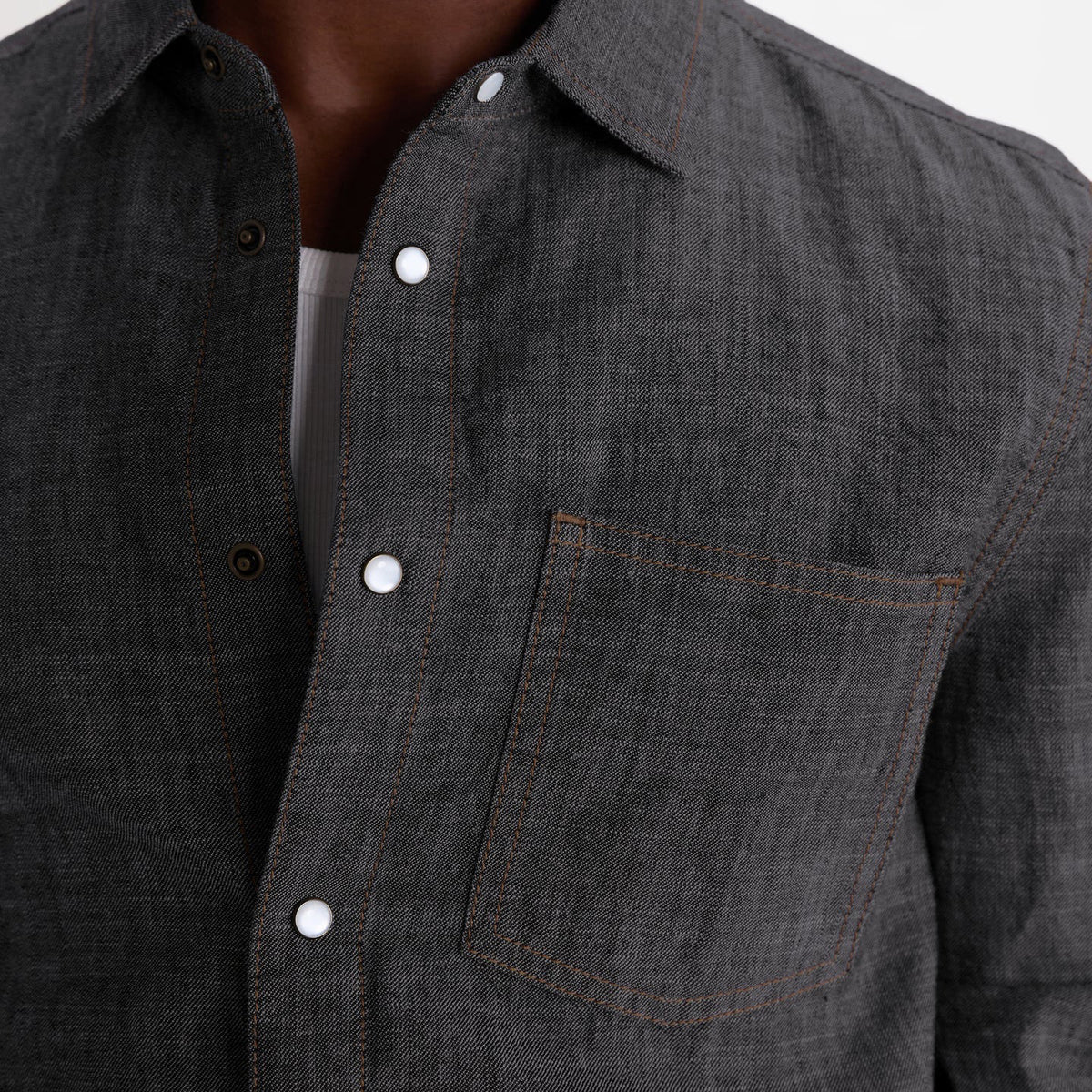Manilla L/S Chambray Shirt - Washed Indigo